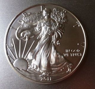 2011 American Eagle Silver Dollar,  25th Anniversary,  Brilliant Uncirculated photo