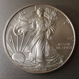 2008 American Eagle Silver Dollar Gem Brilliant Uncirculated photo