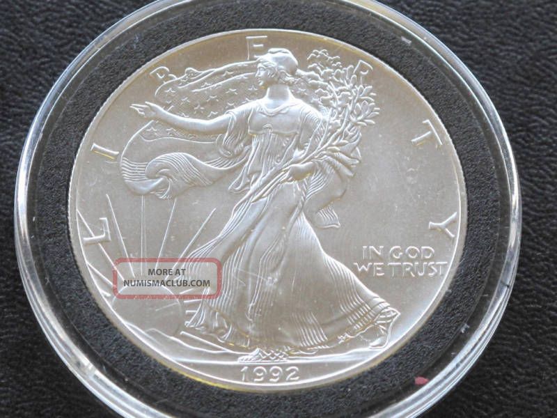 1992 Walking Liberty American Silver Eagle Dollar A3819 1992-walking-liberty-american-silver-eagle-dollar-a3819