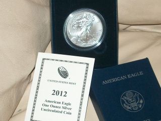 2012 - W American Eagle Silver Uncirculated (pj8) Coin photo