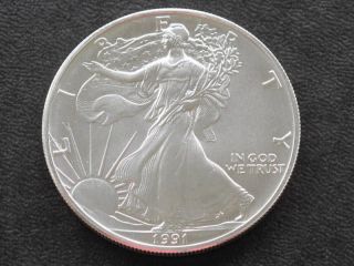 1991 Liberty Walking American Silver Eagle Uncirculated photo