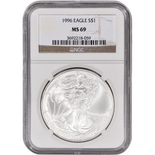 1996 American Silver Eagle - Ngc Ms69 photo