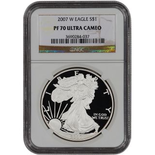 2007 - W American Silver Eagle Proof - Ngc Pf70 Ucam photo