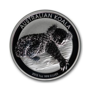 2012 1 Oz Silver Koala - Perth Of Australia - Bullion Coin.  999+ photo