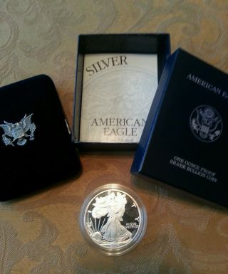 2004 - W 1 Oz Proof Silver American Eagle (w/box &) photo
