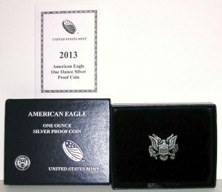 2013 Proof Silver Eagle In Government Packaging And photo