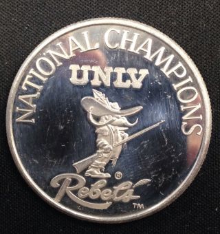 Ngaa - Unlv Rebels -.  999 Fine Silver Coin - 1 Troy Oz photo