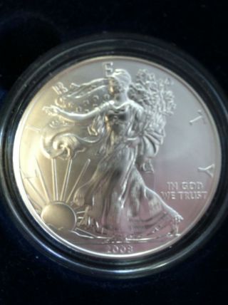 2008 - W Silver American Eagle Burnished Coin photo