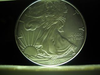 2010 Silver Eagle.  999 Fine 1 Oz. photo