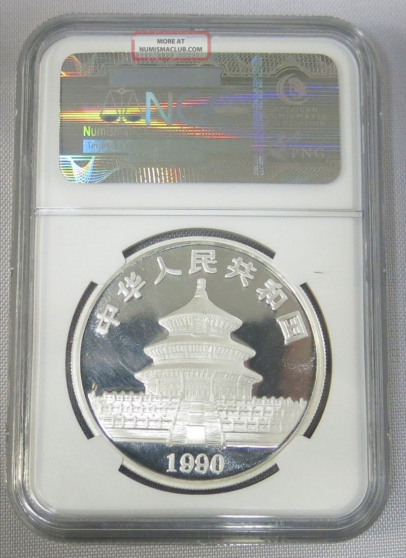 1990 P Pf 69 Ultra Cameo 10 Yuan 1 Oz 999 Fine Silver Panda China Ngc