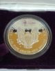 1987 S American Eagle One Ounce Proof Silver Bullion Coin W/ Box & Silver photo 2