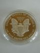 1987 S American Eagle One Ounce Proof Silver Bullion Coin W/ Box & Silver photo 4