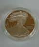 1987 S American Eagle One Ounce Proof Silver Bullion Coin W/ Box & Silver photo 5