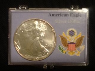 Lacc 1993 Silver American Eagle Gem Bu Ungraded With Toning photo