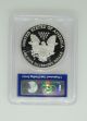 2002 - W $1 Pcgs Pr70 Dcameo (proof Silver Eagle).  999 1 Oz - West Point Label Silver photo 1