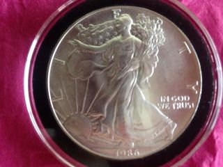 1986 American Silver Eagle,  Key Date Coin,  Brilliant Uncirculated photo