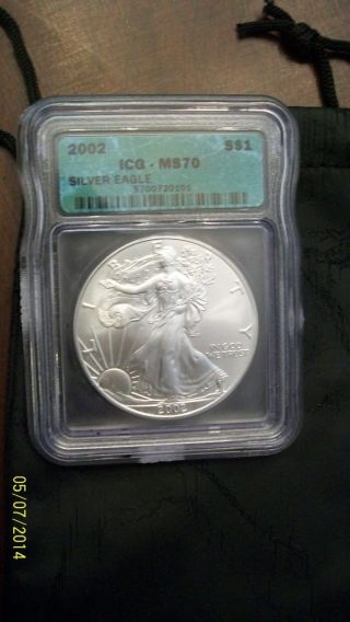 2002 Silver Eagle Icg - Ms70 photo