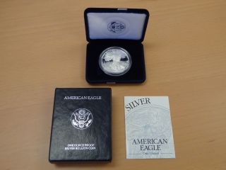 1994 - P 1 Oz Proof Silver American Eagle & (cert).  999 Fine Silver photo