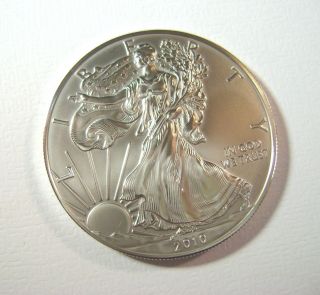 2010 U.  S.  Silver Eagle One Ounce Fine Silver Bullion Coin - Uncirculated photo