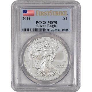 2014 American Silver Eagle - Pcgs Ms70 - First Strike photo