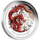 2012 Series Ii Lunar Year Of The Dragon 1 Oz Coloured Silver Proof Coin Silver photo 2