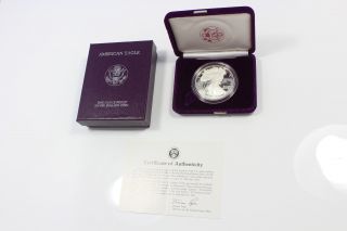 1986 - S American Silver Eagle 1 Oz.  Proof Dollar Stunning Proof Coin W/box+coa photo