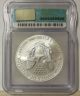 2006 - W 20th Anniversary U.  S.  Silver Eagle Dollar - Satin Finish - Icq - Sp68 S$1 Silver photo 1