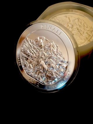 2012 America The Atb 5 Oz Silver Alaska Denali Coin - Lowest Mintage photo