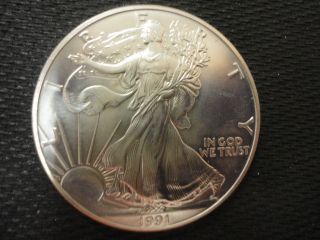 Walking Liberty Silver Dollar 1991 photo