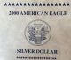 2000 American Eagle One Ounce U.  S.  Silver Dollar,  W/box & Silver photo 5