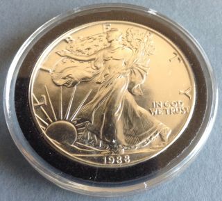 1988 1oz Uncirculated American Silver Eagle Coin photo
