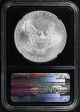 2003 Silver Eagle Ms 69 $1 Ngc Black Retro Slab 25th Anniversary Silver photo 1