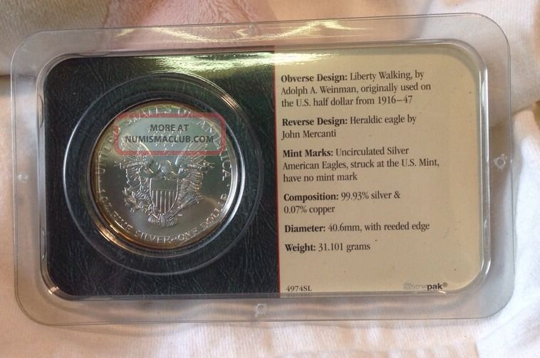 2002 Silver American Eagle Uncirculated Littleton Showpak