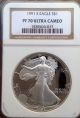 1991 - S $1 Ngc Pf - 70 Ucameo Proof Silver Eagle Rare Contrast Low Population Silver photo 7