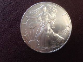 1996 1 Oz.  Silver American Eagle Lowest Mintage Year photo