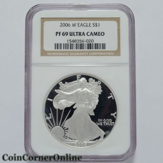 2006 - W U.  S.  One Dollar Silver Eagle Ngc Proof 69 Ultra Cameo (slx702) photo