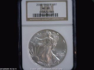 2000 Eagle S$1 Ngc Ms 69 American Silver Coin 1oz photo