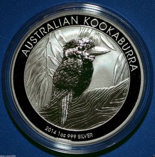 2014 Kookaburra 1 Oz Brilliant Uncirculated Australian Pure.  999 Silver Coin photo
