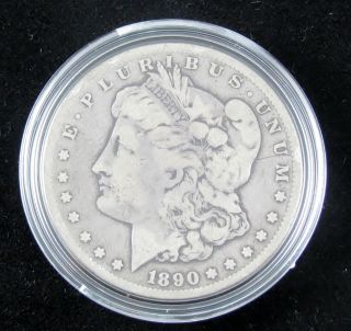 1890 Cc Morgan Silver Dollar Circulated Coin Great Investment photo