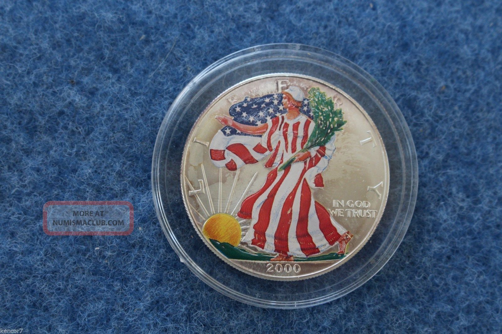 2000 American Silver Eagle Painted Uncirculated E2069 2000-american-silver-eagle-painted-uncirculated-e2069