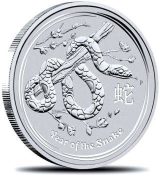 2013 Perth Lunar Snake 10oz 999 Bullion Coin Pure Silver photo