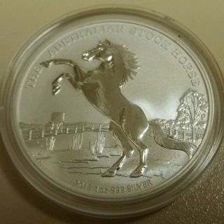Australian Stock Horse 2013 1oz Silver Coin photo