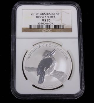 2010p Ngc Graded Ms 70 Australia Kookaburra S$1 : photo