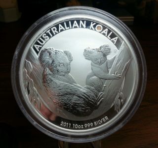 2011 Australia 10 Oz 999 Silver Koala photo
