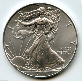 2011 American Eagle.  999 Fine Silver Dollar $1 Coin - 1 Oz Troy - S1s Kp608 photo