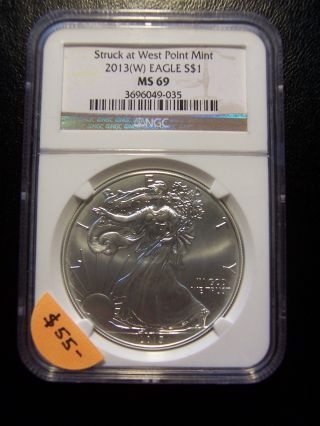 West Point Silver Eagle 2013 Ngc Certified Ms - 69 photo