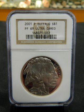 2001 P Buffalo $1 Ngc Pf69 Ultra Cameo 494 photo