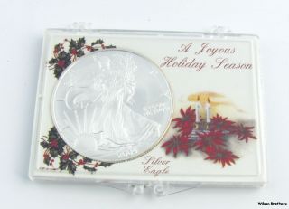 2004 American Silver Eagle - Holiday Us 1oz.  999 Dollar Ase Investment Coin photo