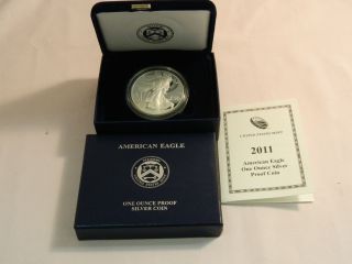 2011 - W Proof Silver Eagle In With And Certificate 105 photo
