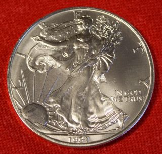 American Silver Eagle 1997 Dollar 1 Oz.  999% Bu Great Collector Coin Gift photo